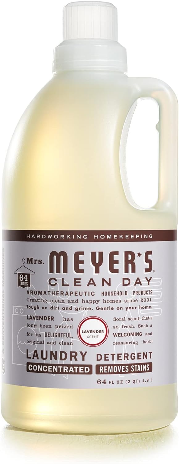 Mrs. Meyer's Laundry Detergent Lavender, 64 OZ (Pack of 6)