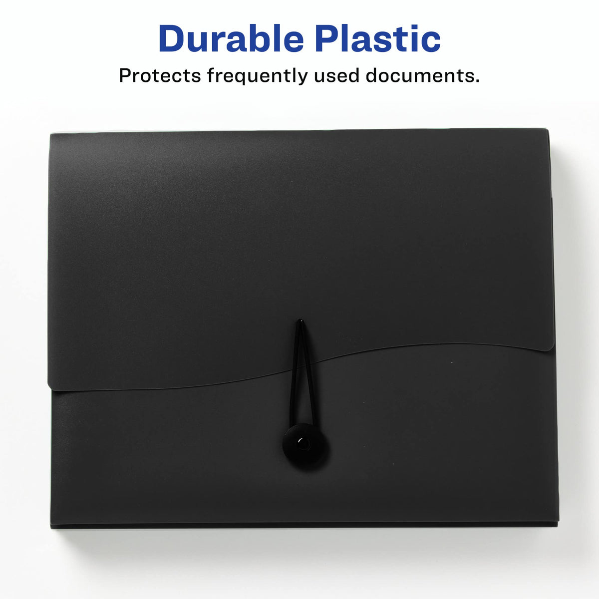 Avery Slide & View Expanding File Folder, 6 Pockets, Letter Size, 1 Black Folder (73542)