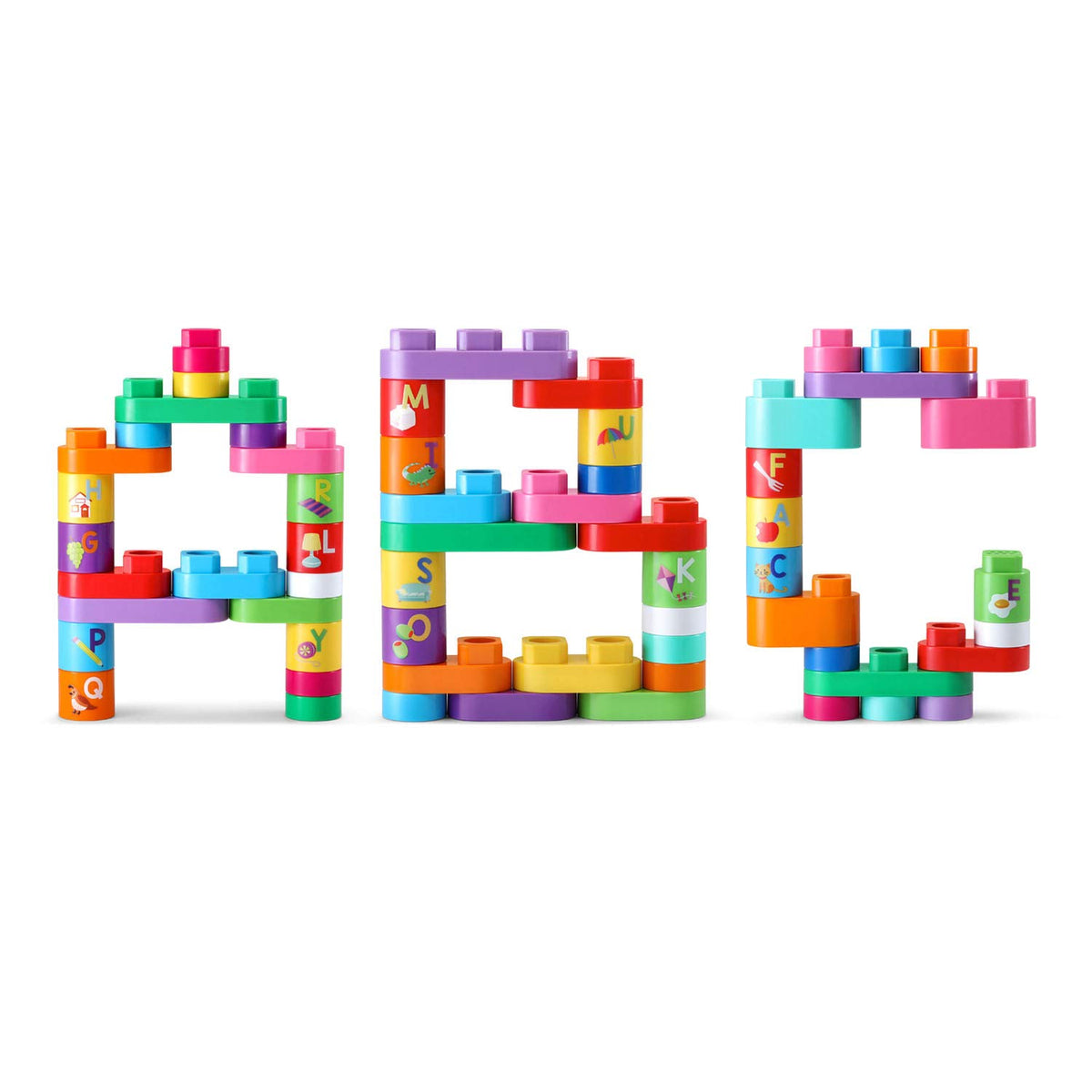LeapFrog LeapBuilders 81-Piece Jumbo Blocks Box, Pink