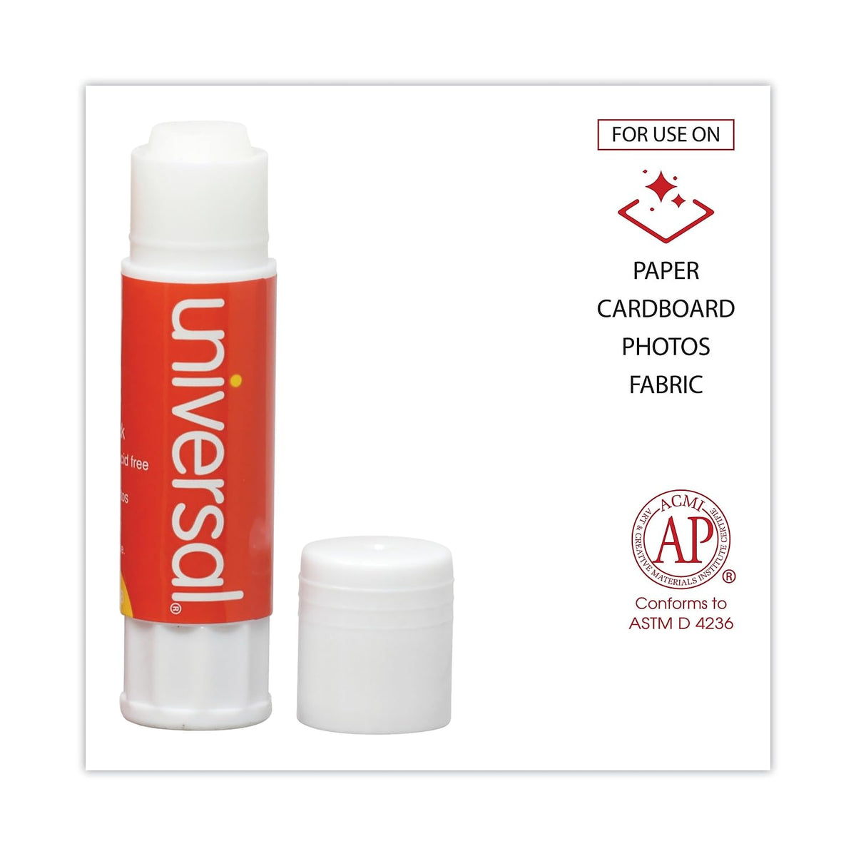 Universal UNV75748 0.28 oz. Glue Sticks - Clear Dry (12/Pack)