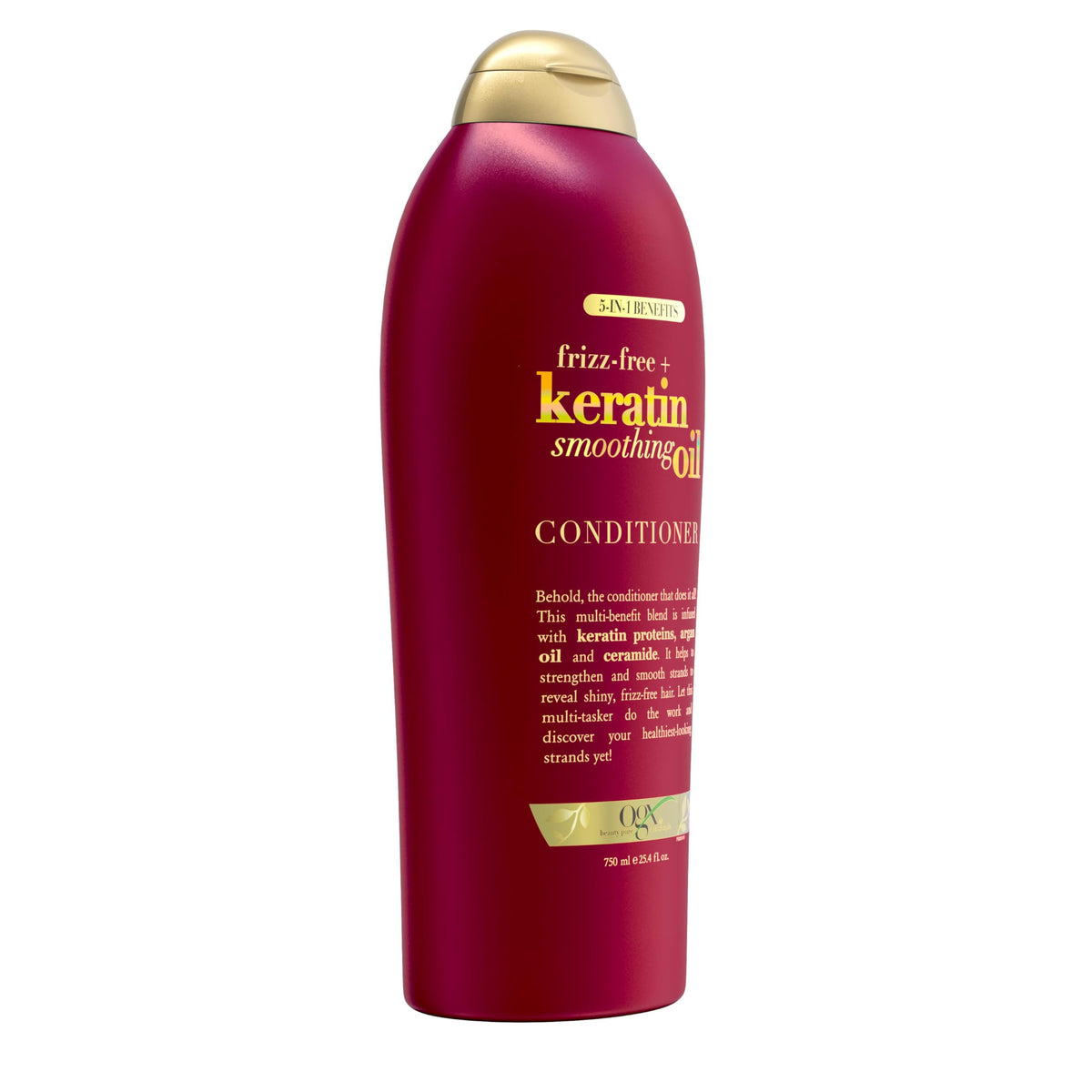 OGX Frizz-Free + Keratin Smoothing Oil Conditioner, 25.4 fl oz