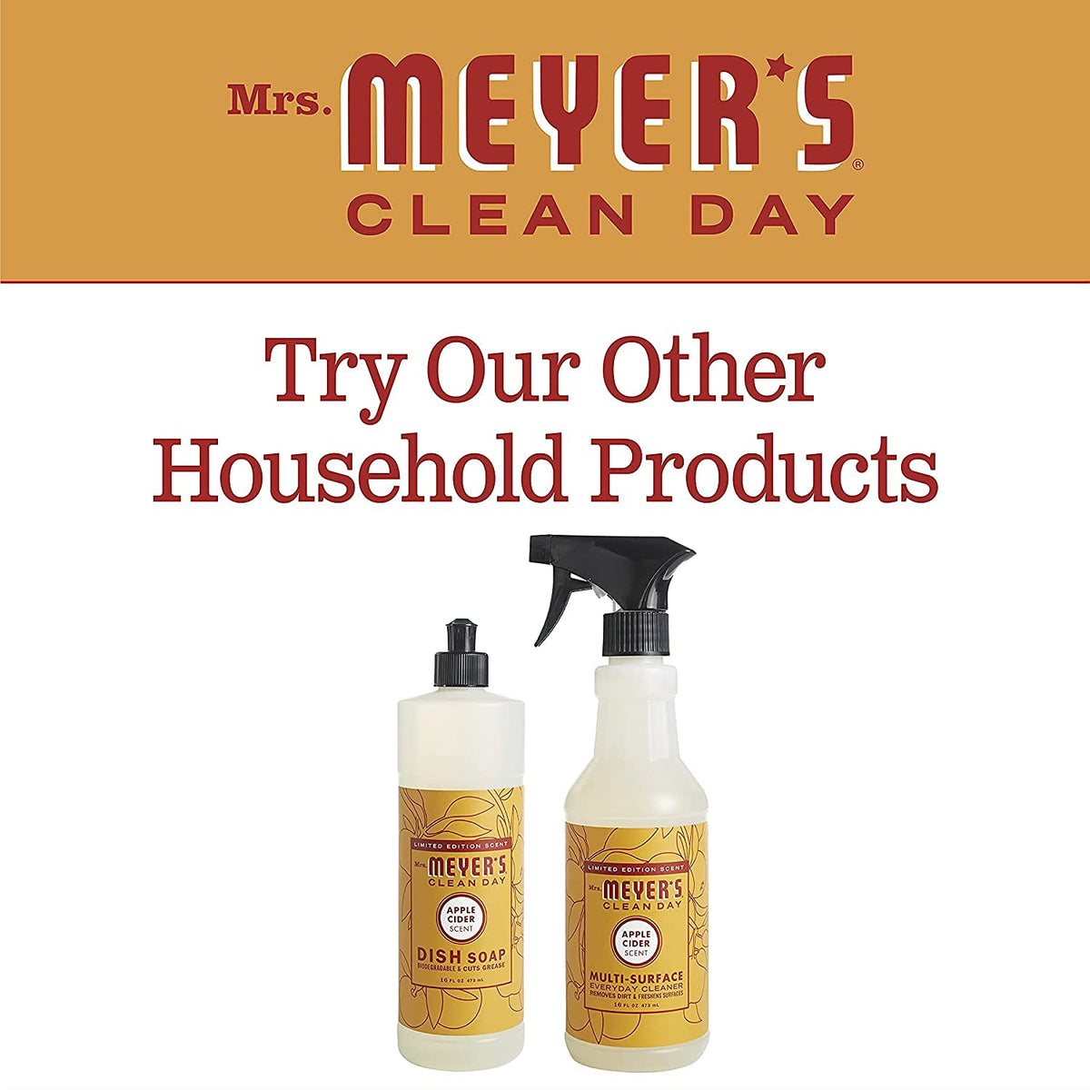 Mrs. MEYER'S Liquid Dish Soap Apple Cider 16 OZ (Pack - 1)