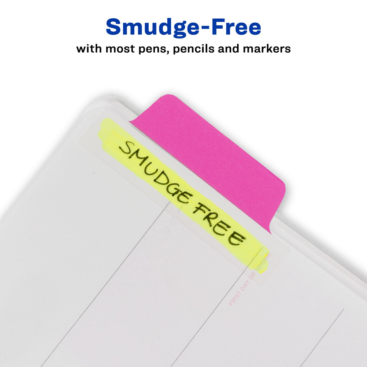 Avery Margin Ultra Tabs, 2.5" x 1", 2-Side Writable, Assorted Neon Colors, 48 Repositionable Page Tabs (74865)