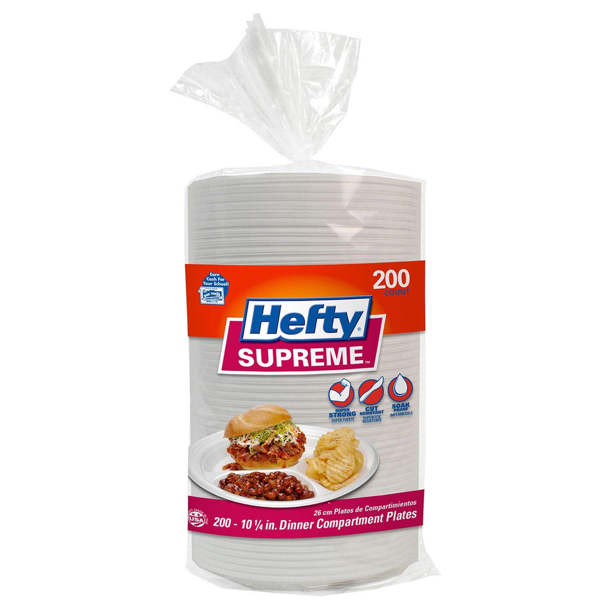 *Hefty Supreme 3-Section Foam Plate (200 ct.)
