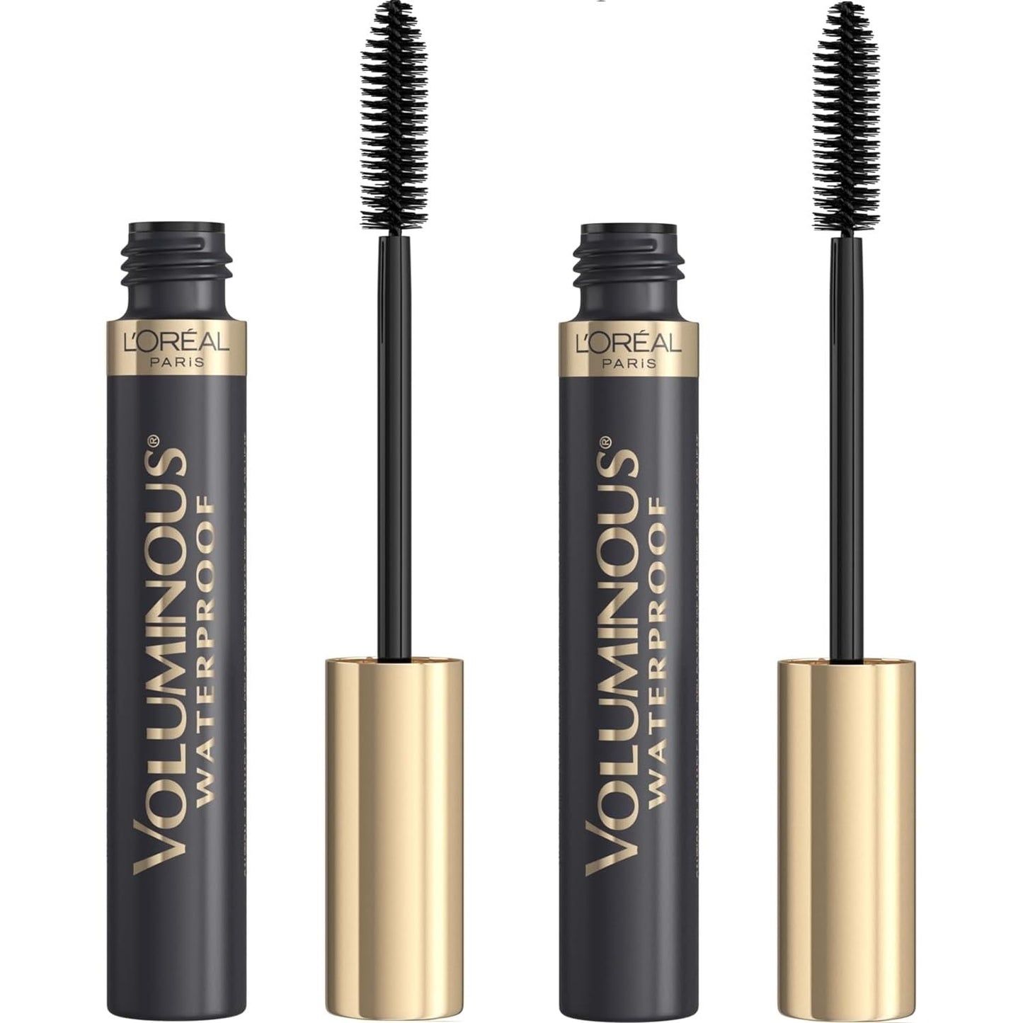 Lâ€™OrÃ©al Paris Makeup Voluminous Original Waterproof Mascara, Black Brown, 0.28 Fl Oz (Pack of 2)