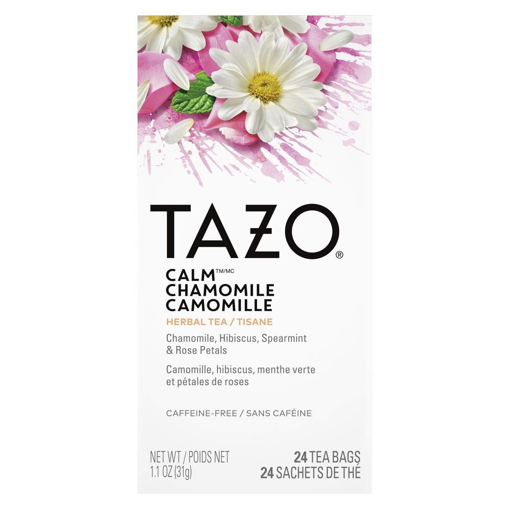 TAZO Calm Enveloped Hot Tea Bags Herbal, Caffeine Free, Chamomile, 24 Teabags (Pack of 6)
