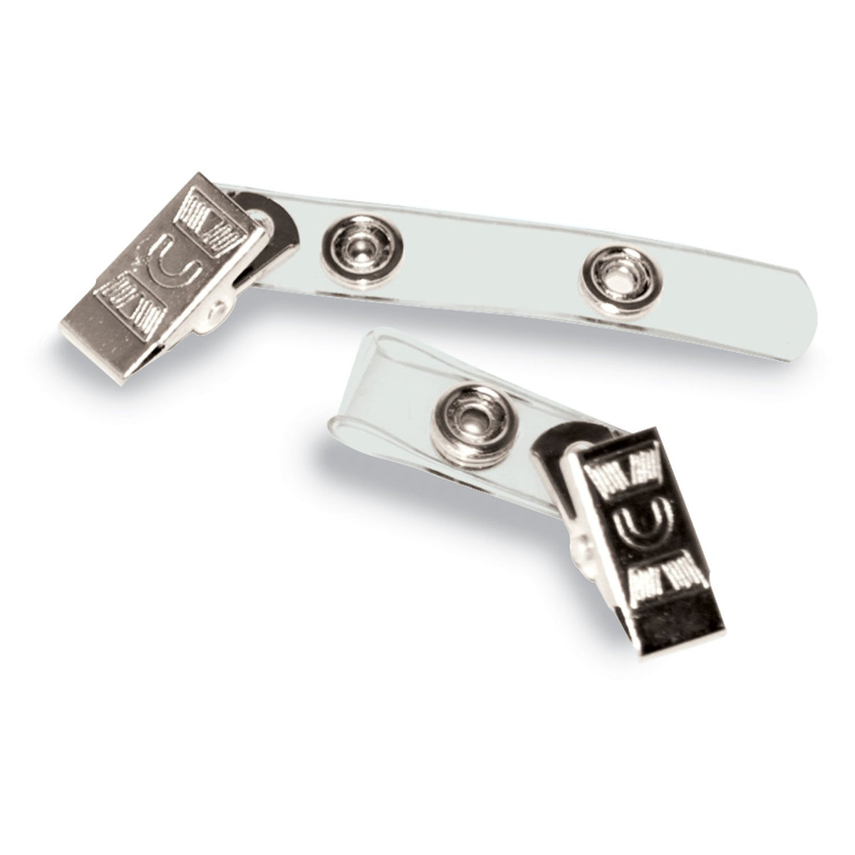 Advantus Badge Strap With Clip, Clear/Silver, Box Of 100