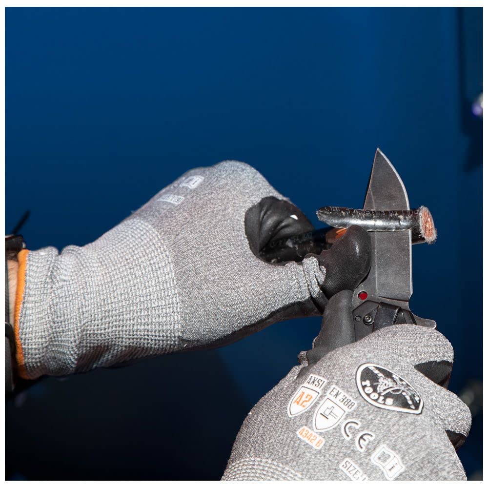 Klein Tools 60185 Work Gloves, Cut-Resistant Gloves ANSI Rated A2, Touchscreen, Large, 2-Pair