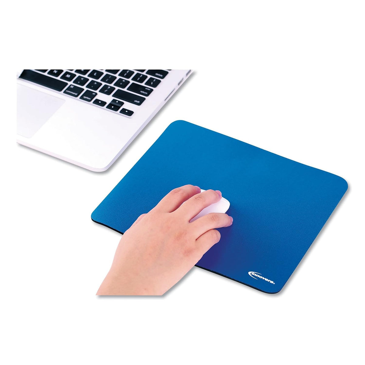 Innovera Natural Rubber Mouse Pad, Blue (IVR52447)