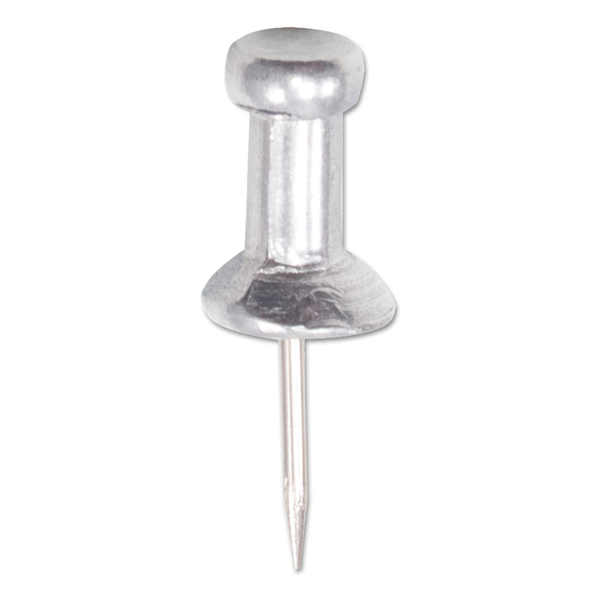 GEM CPAL3 Aluminum Head Push Pins, Aluminum, Silver, 3/8" (Box of 100)