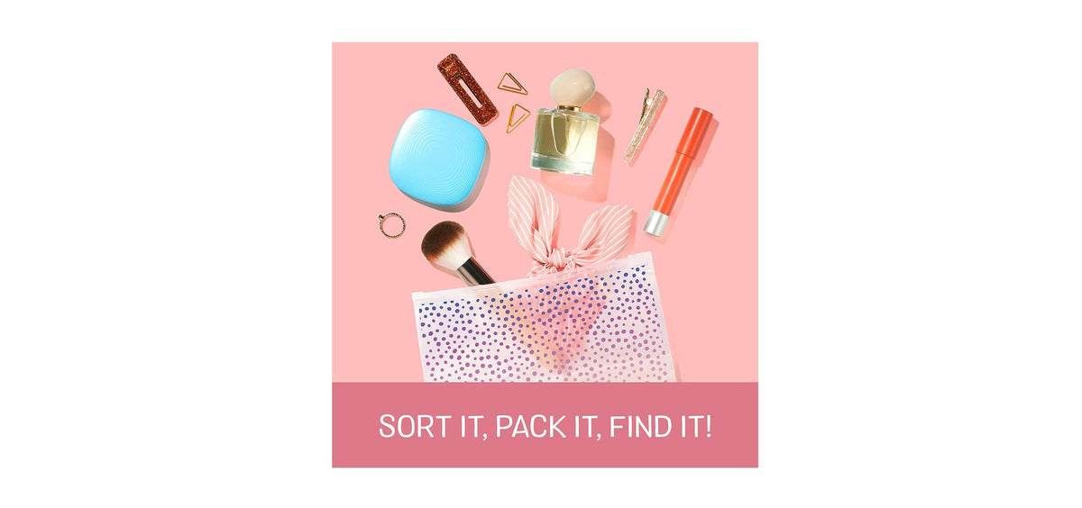Ziploc Contain the Clutter Reusable Makeup and Accessory Bags