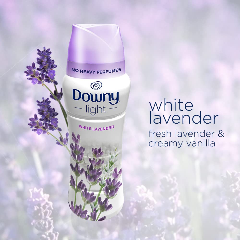 Downy Light Laundry Scent Booster Beads for Washer, White Lavender, 18.2 oz, with No Heavy Perfumes