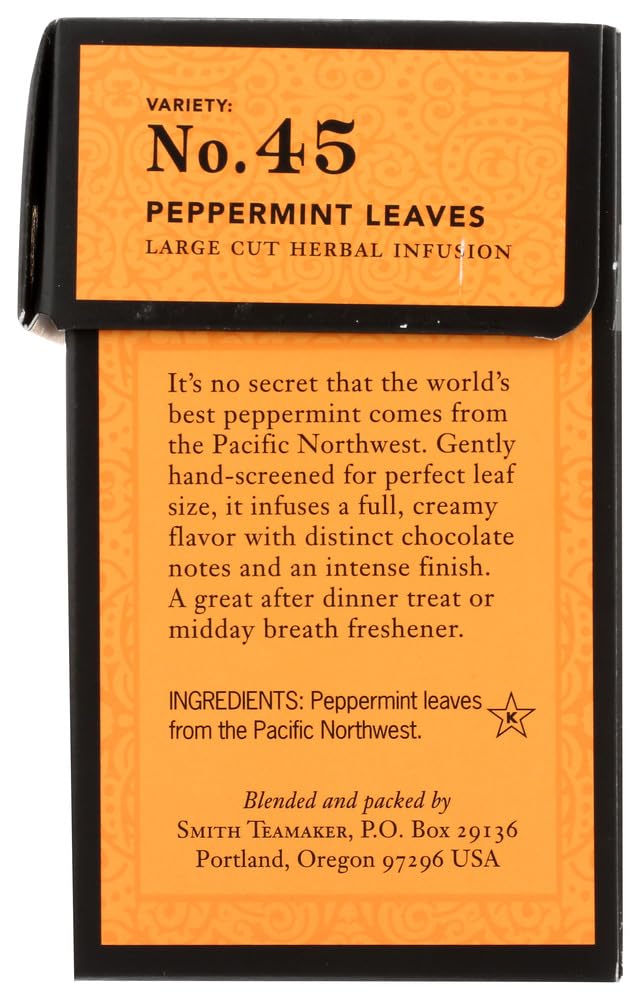 Smith Teamaker Herbal Tea, Peppermint, 15 Count