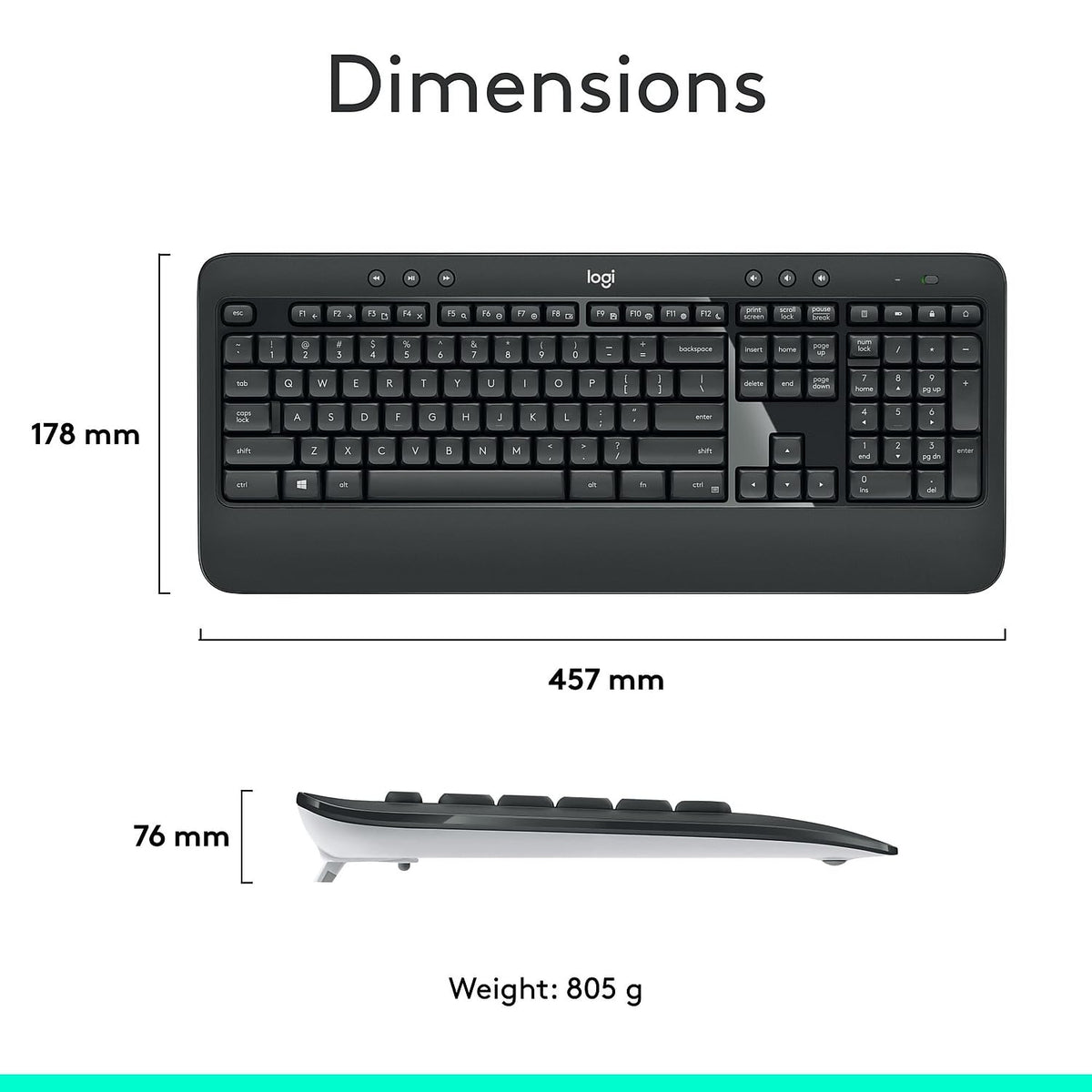 Logitech MK540 Wireless Keyboard Mouse Combo