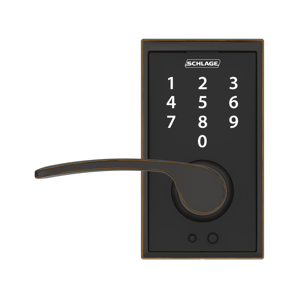 SCHLAGE Touch Century Lock with Merano Lever (Aged Bronze) FE695 CEN 716 MER