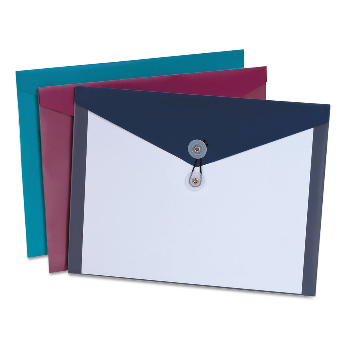 Pendaflex 90016 Poly Booklet Envelope, Side Opening, 12 1/2 x 9 1/4, 3 Colors, 4/Pack