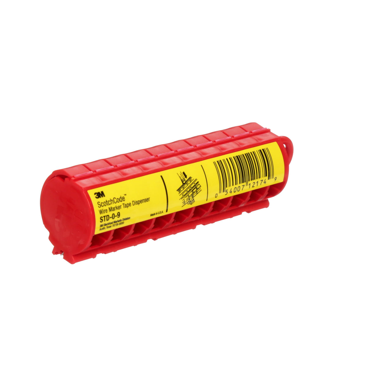 3M ScotchCode Wire Marker Tape Dispenser w/ Tape STD-0-9, Includes 1 each of 0-9 numbered rolls