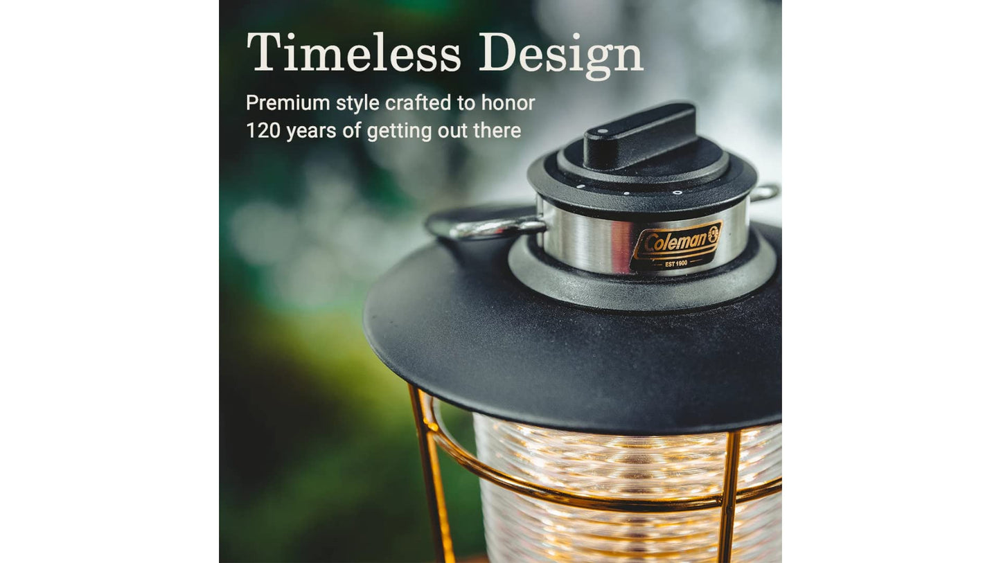 Coleman 1900 Collection 200 Lumens Premium LED Lantern, Durable Impact & Water-Resistant Lantern with Adjustable Brightness Settings & Carry Handle