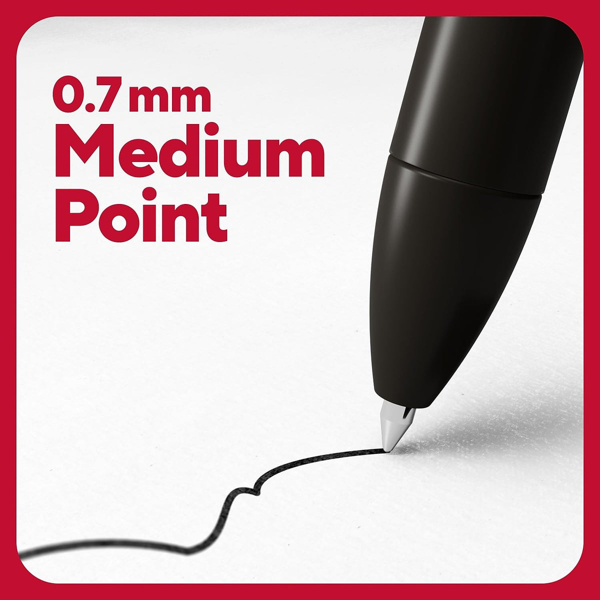 TRU RED Quick Dry Gel Pens Med Point 0.7mm Blk Dozen (TR54480)