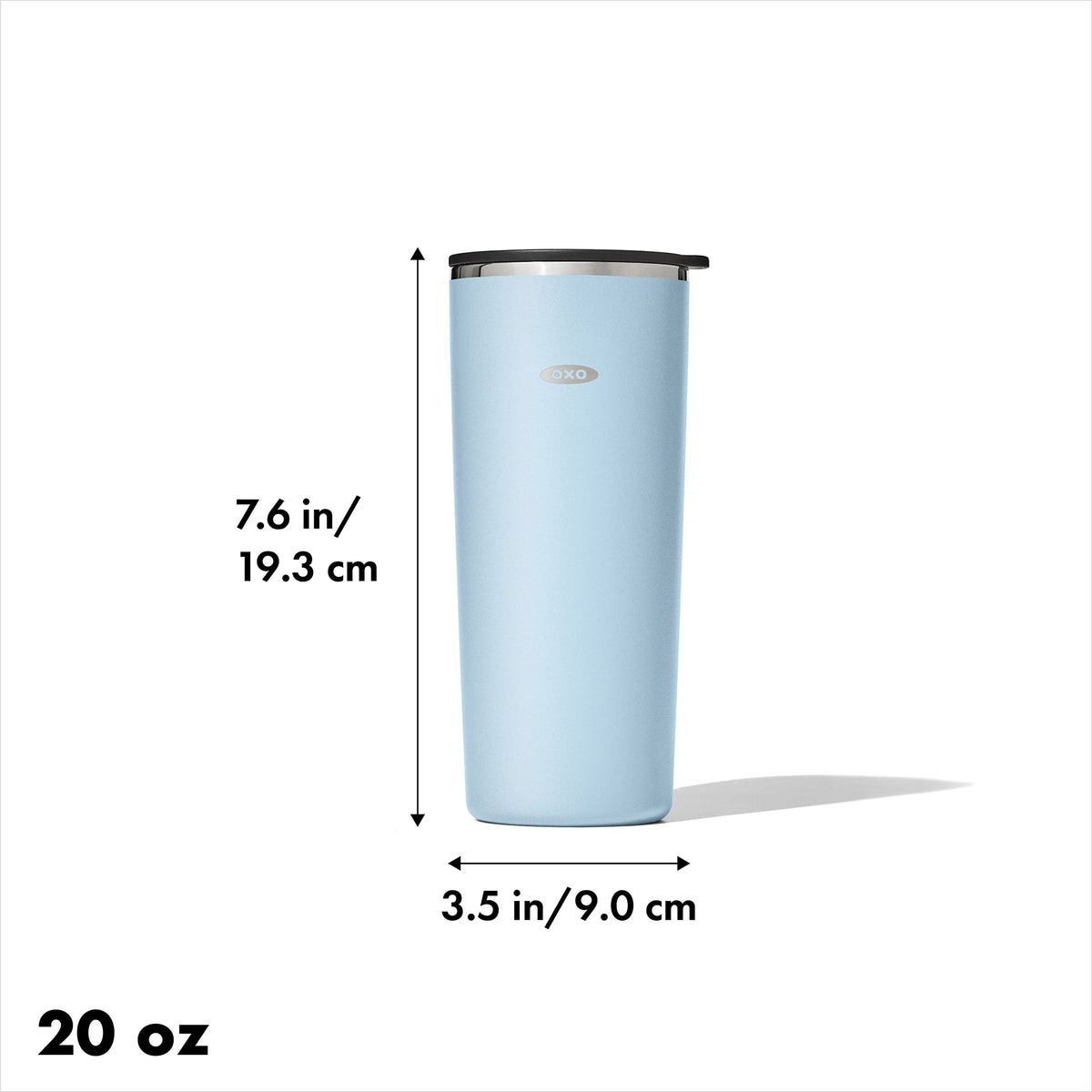 OXO Strive 20oz Insulated Tumbler with Sliding Lid - Topaz Blue