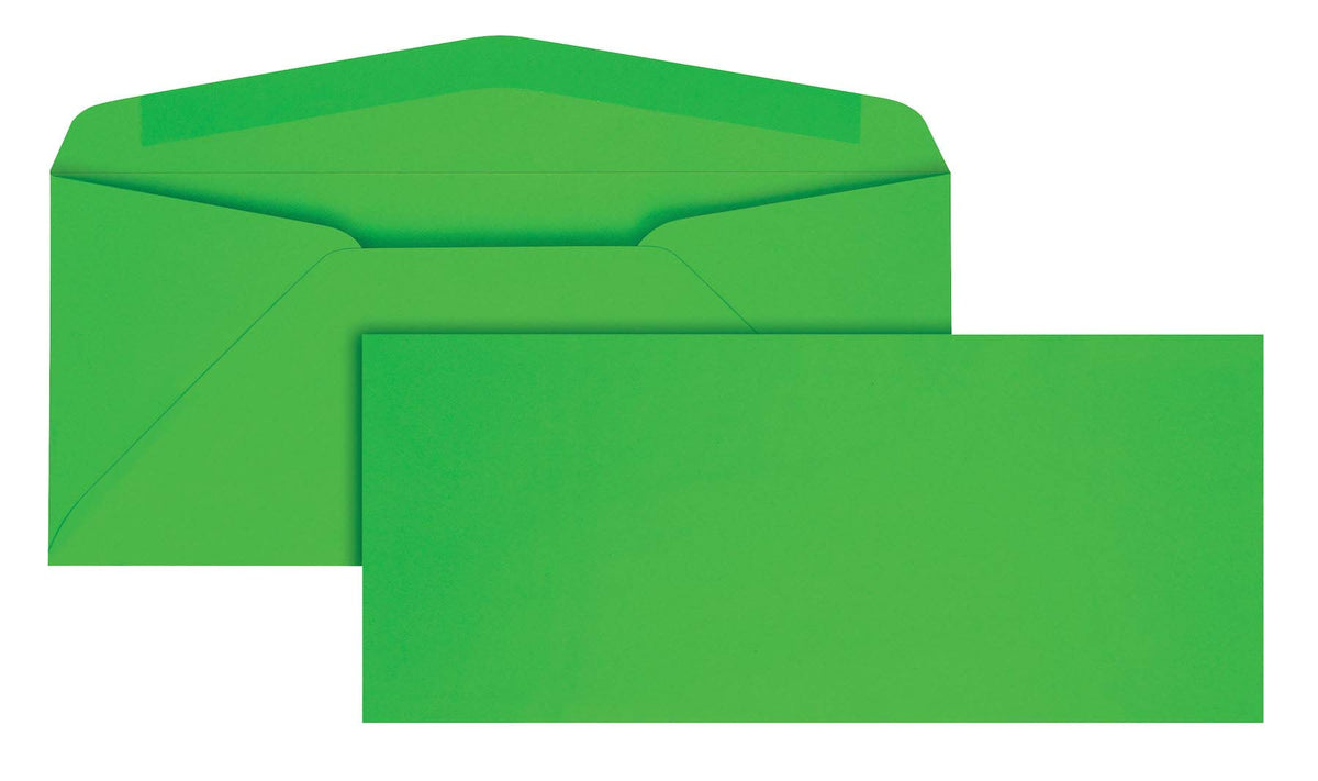 Quality Park Colored Envelope, Traditional, #10, Green, 25 per Pack (11135)