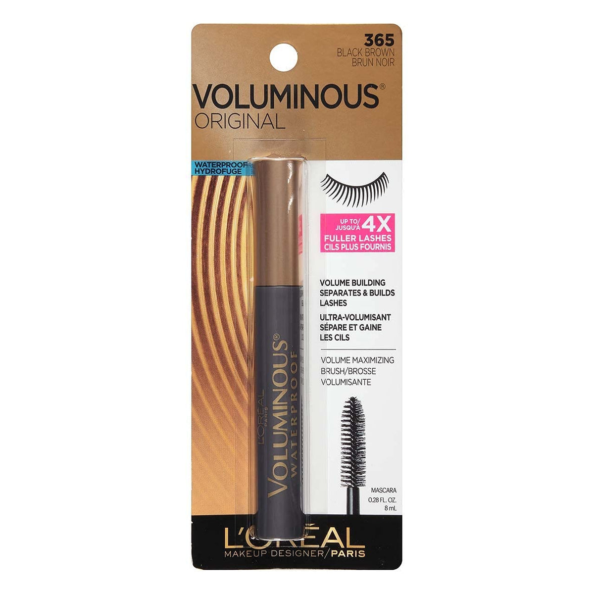 L’Oreal ParisVoluminous Waterproof Mascara Waterproof Black Brown #365