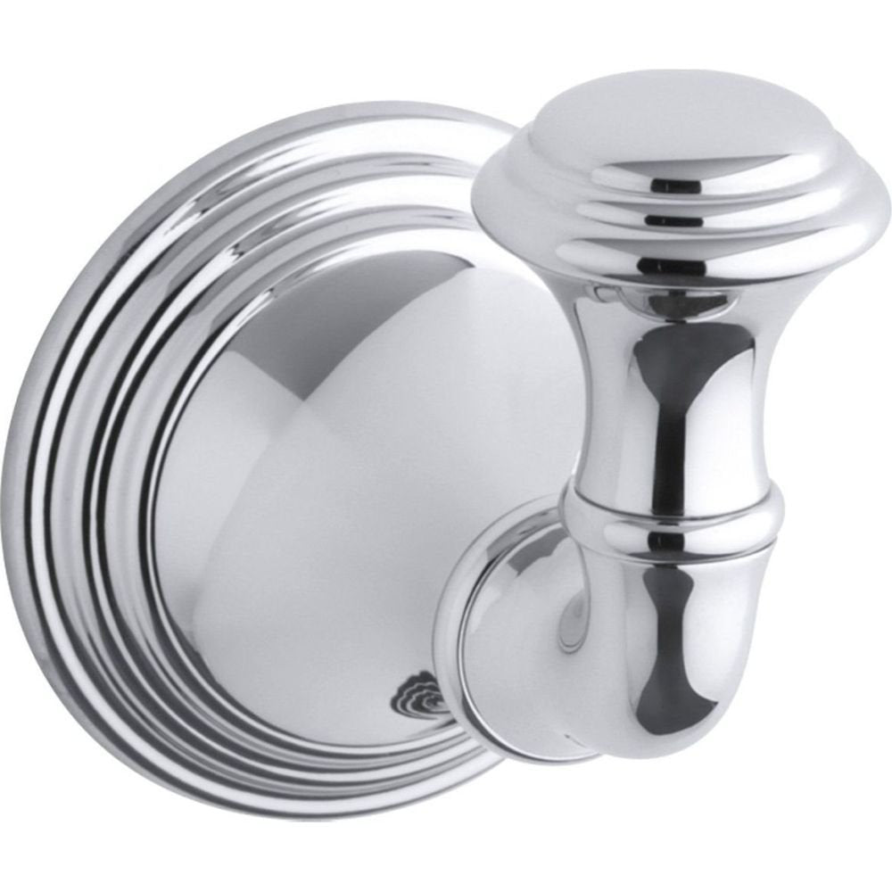 KOHLER K-10555-CP Devonshire Robe Hook, Elegant Finish, Easy to Install, Durable Construction, Polished Chrome