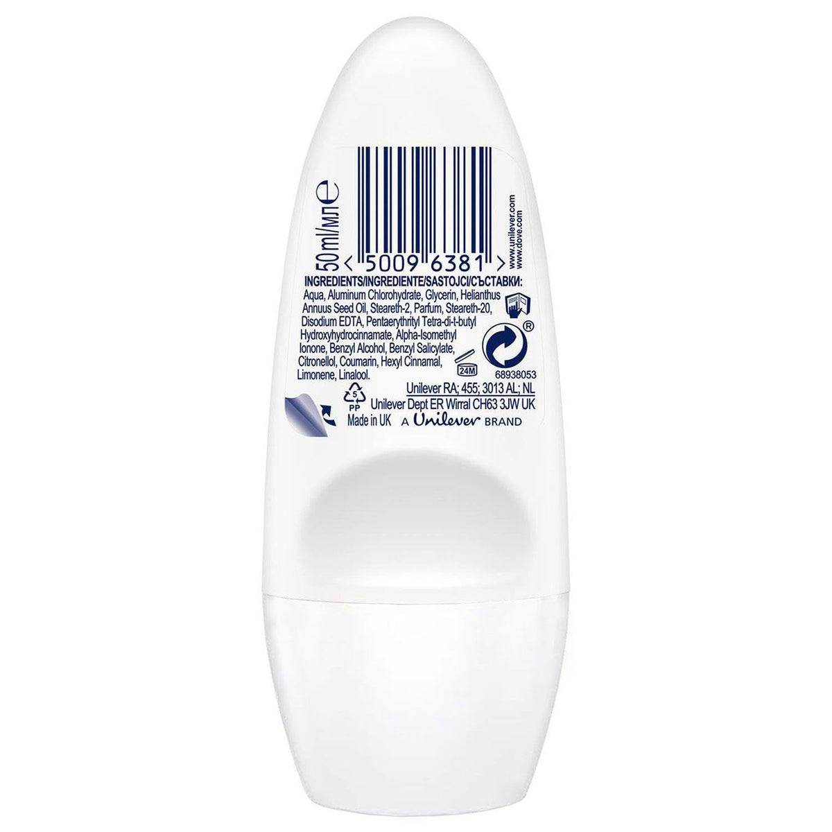Dove Antiperspirant Roll On Go Fresh Cucumber 50ml