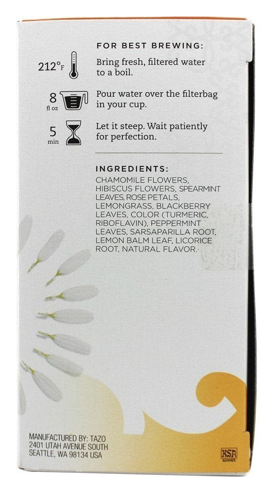 Tazo - Herbal Tea Caffeine Free Calm Chamomile - 20 Tea Bags