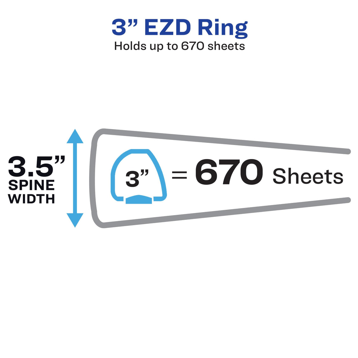 Avery Heavy Duty View 3 Ring Binder, 3" One Touch EZD Ring, 4 Red Binders (79325)