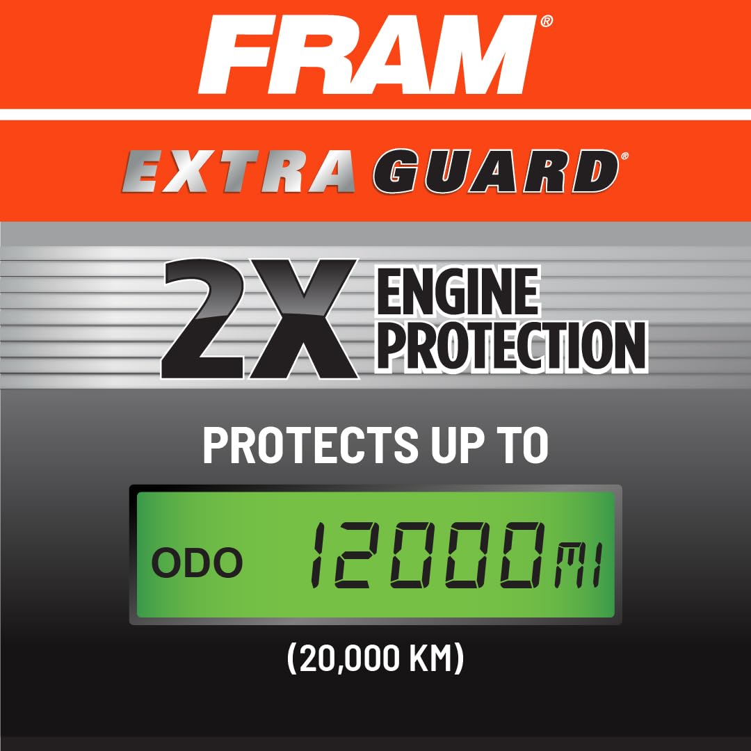 FRAM Extra Guard CA9115 Replacement Engine Air Filter for Select Toyota, Scion and International Models, Provides Up to 12 Months or 12,000 Miles Filter Protection