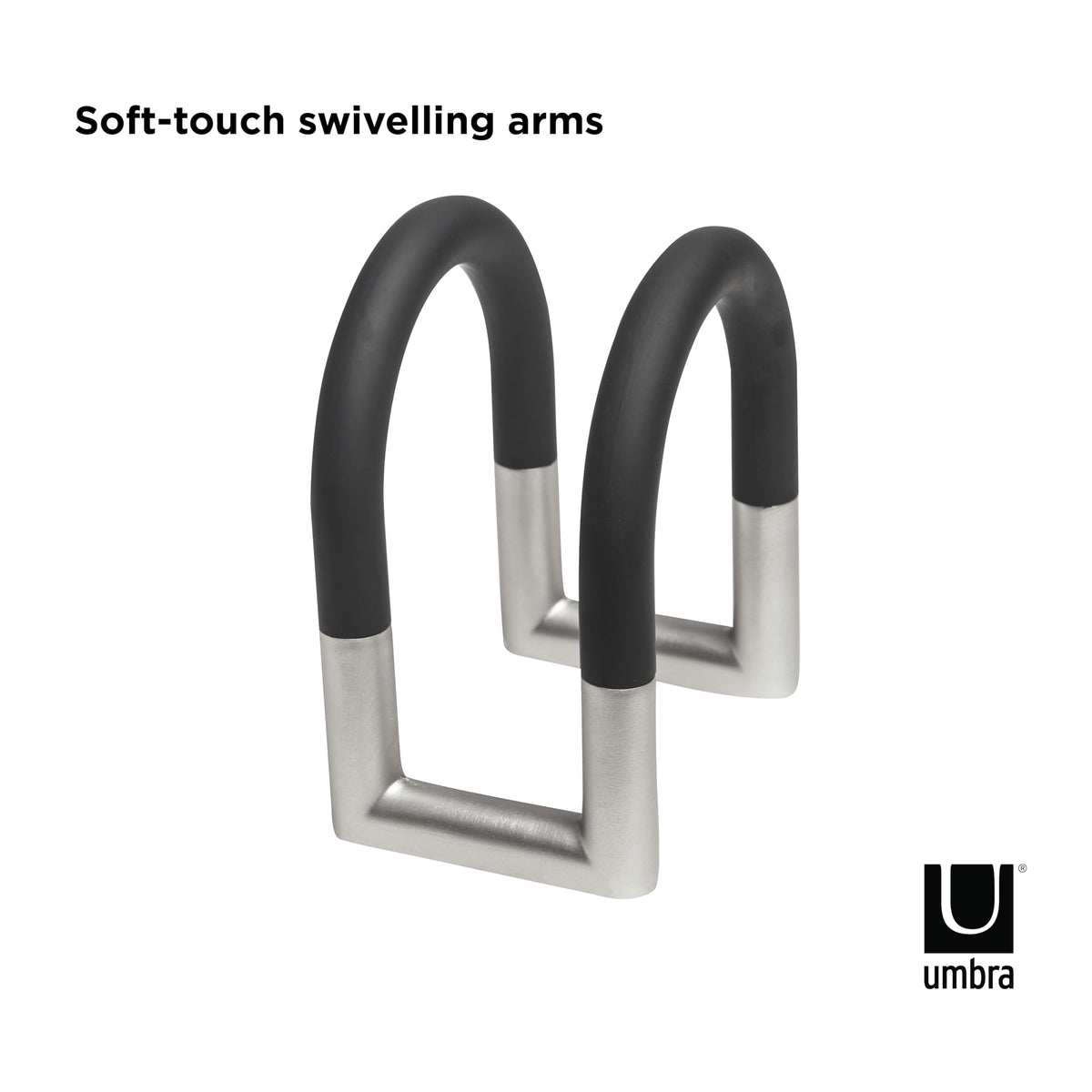 Umbra Swivel Squeeze Napkin Holder With Dual Chrome Soft Touch Swivels Made of Metal and Plastic - Heavy-Duty Kitchen & Dining Room Paper Storage - Stores a Bulk Amount of Napkins and Accommodates Any Amount