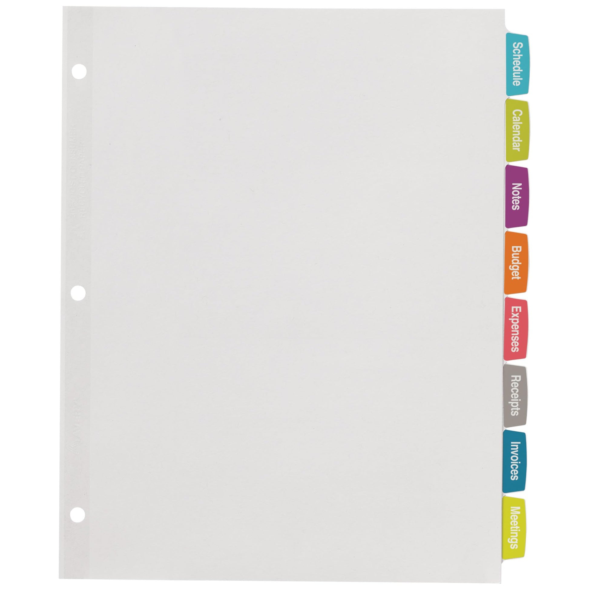 Avery Big Tab Printable White Label Dividers with Easy Peel, 8 Tabs, 4 Sets (14433)