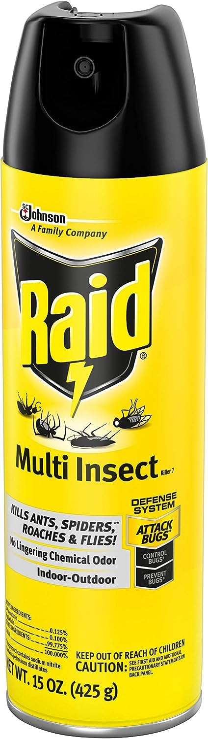 Raid Multi Insect Killer, Kills Ants, Spiders, Roaches and Flies, for ...