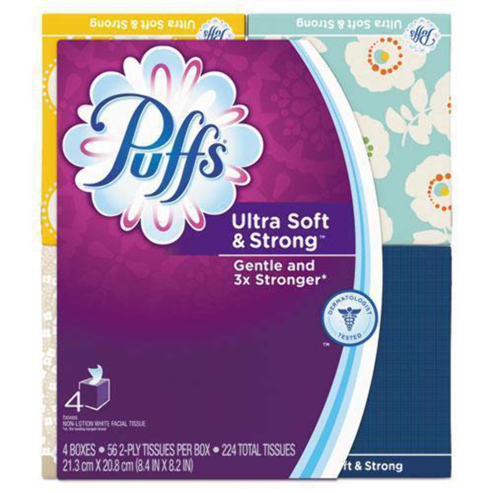 Puffs Ultra Soft & Strong Tissues, White, 224 Count (Pack of 1) (3700035295)