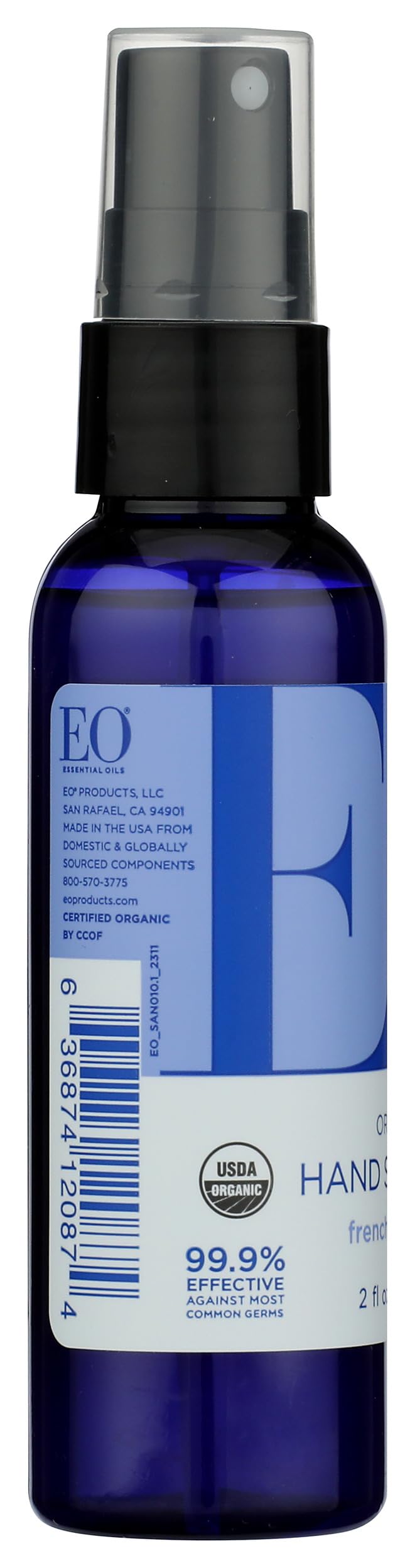 EO Hand Sanitizing Spray Organic Lavender 2 oz Liquid