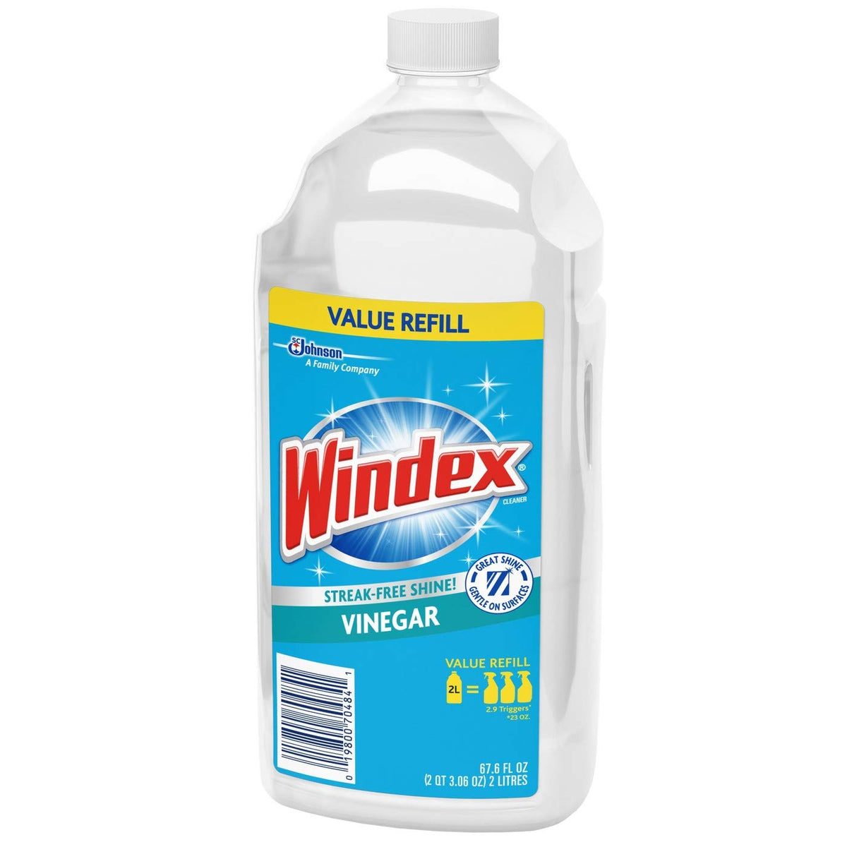 WINDEX Vinegar Multi-Surface Cleaner Refill, 2 L (2)