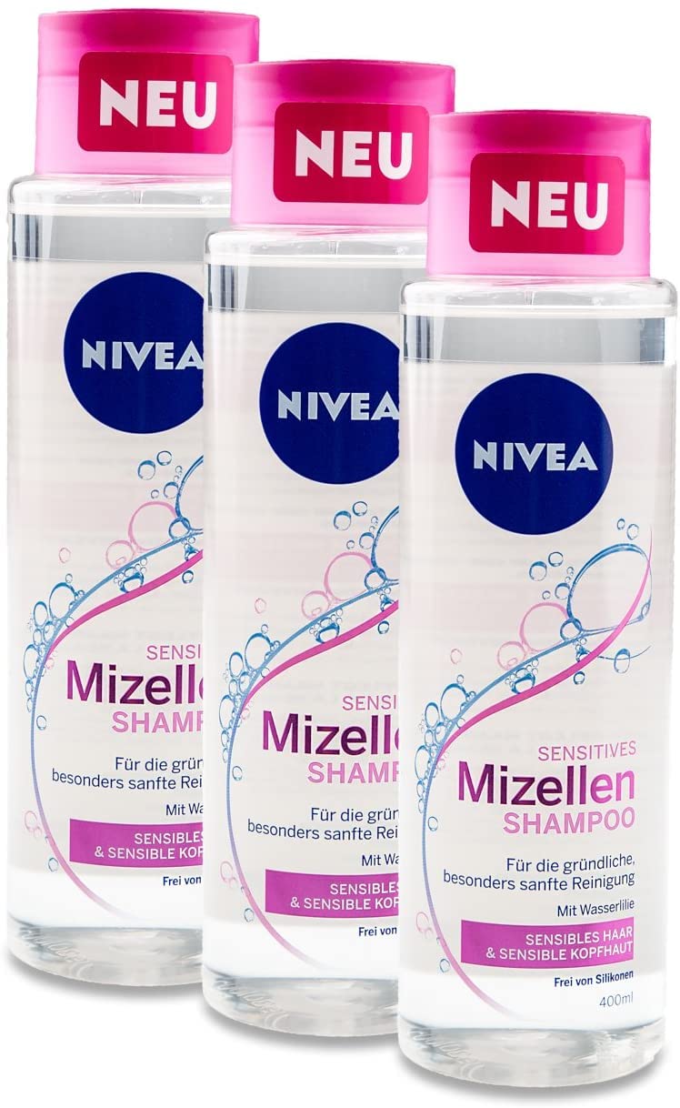 Nivea Micelles Shampoo 3 x 400 ml Bottles