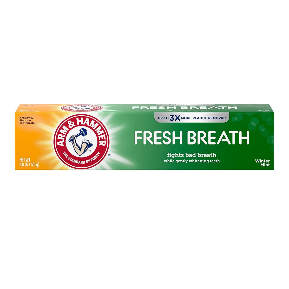 ARM & HAMMER Advance White Baking Soda Toothpaste, Frosted Mint 6 oz (Pack of 8)