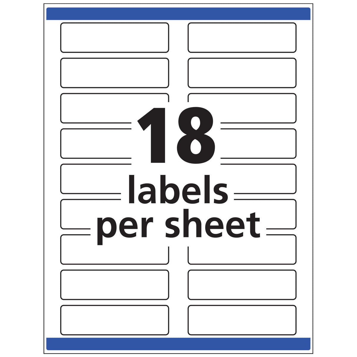 Avery TrueBlock Extra Large File Folder Labels, 15/16" x 3-7/16", 450 Printable Labels, White (5027)