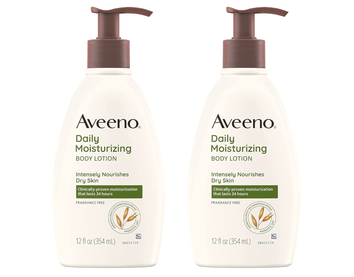 Aveeno Daily Moisturizing Lotion 12 Ounce Pump (354ml) (2 Pack)