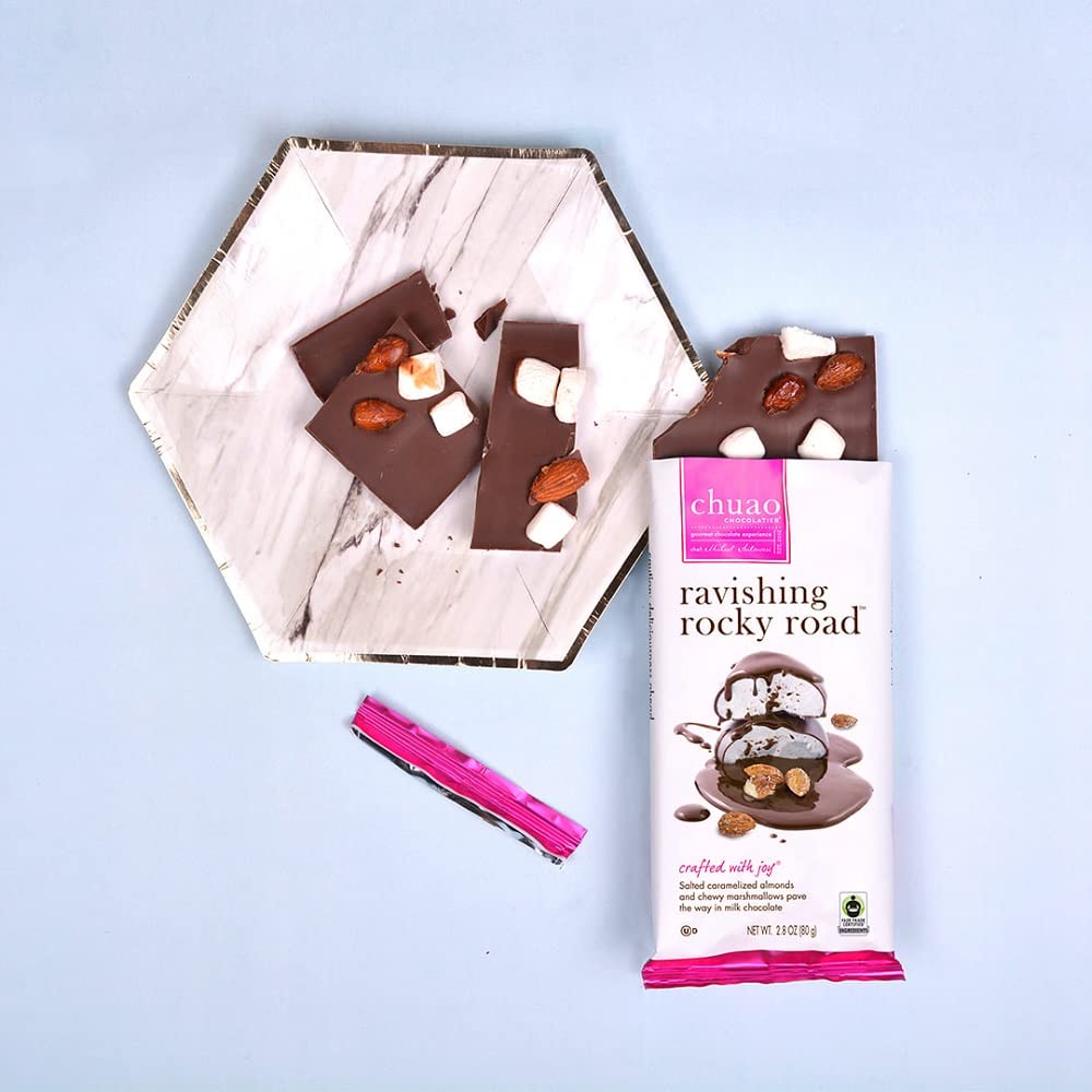 Chuao Chocolatier - Gourmet Almond Marshmallow Artisan No Preservatives Milk Chocolate Bars, 3 Pack, 1.0 Ounce Bars