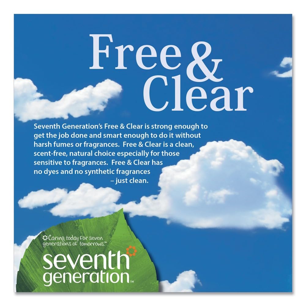 Seventh Generation Laundry Fabric Softener Liquid, Free & Clear, Reduces Static, 32 Fl Oz