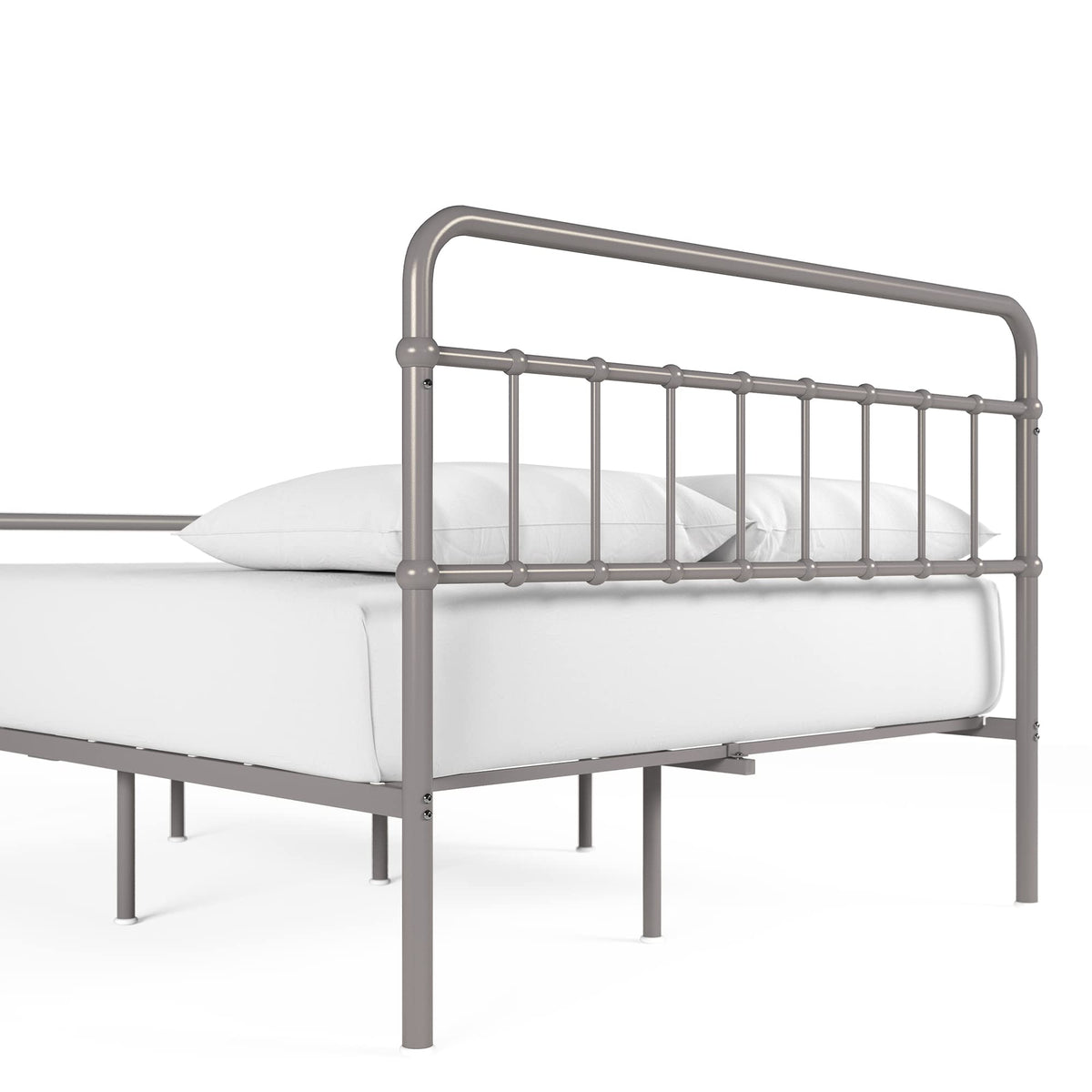ZINUS Florence Metal Platform Bed Frame, Mattress Foundation, No Box Spring Needed, Easy Assembly, Grey, Twin