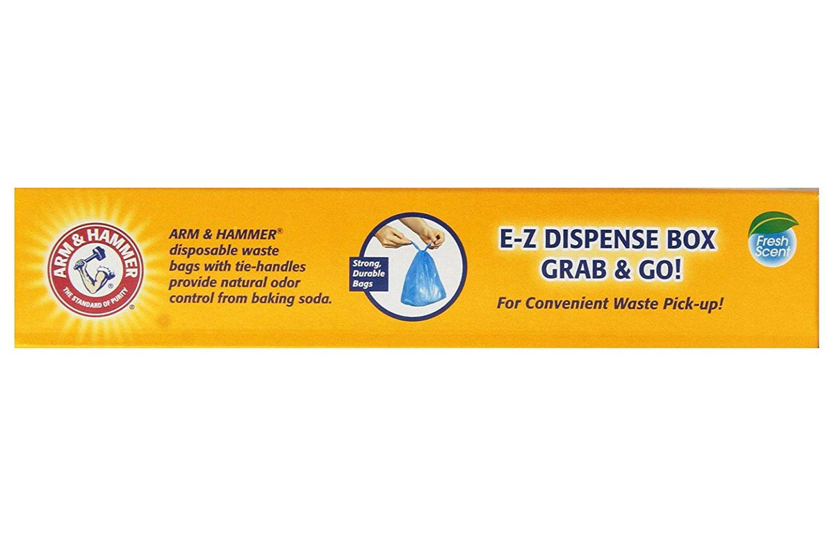 Arm & Hammer 71041 Easy-Tie Waste Bags, Blue, 150-Pack