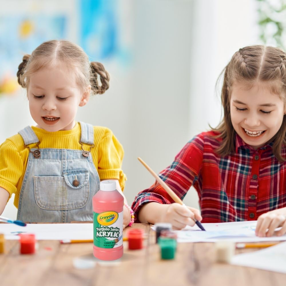 Crayola Portfolio Series 16-Ounce Acrylic Paint, Light Red