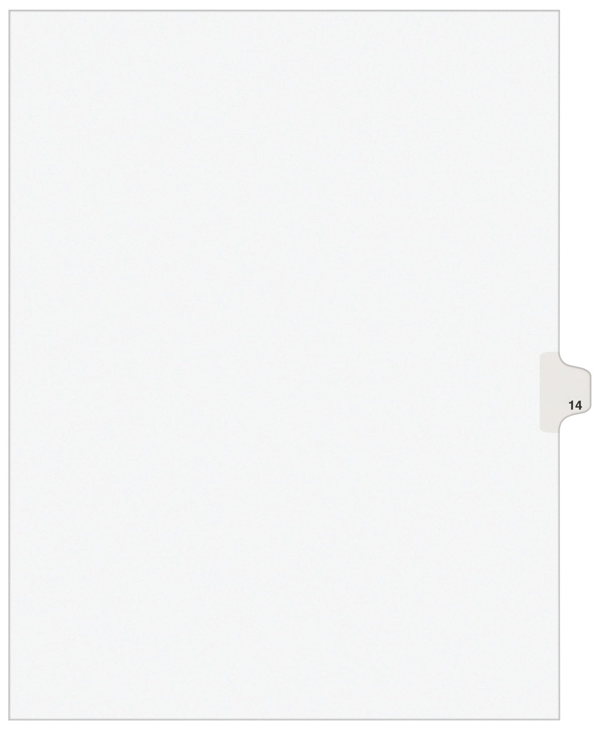 Avery Individual Legal Exhibit Dividers, Avery Style, 14, Side Tab, 8.5 x 11 inches, Pack of 25 (11924)