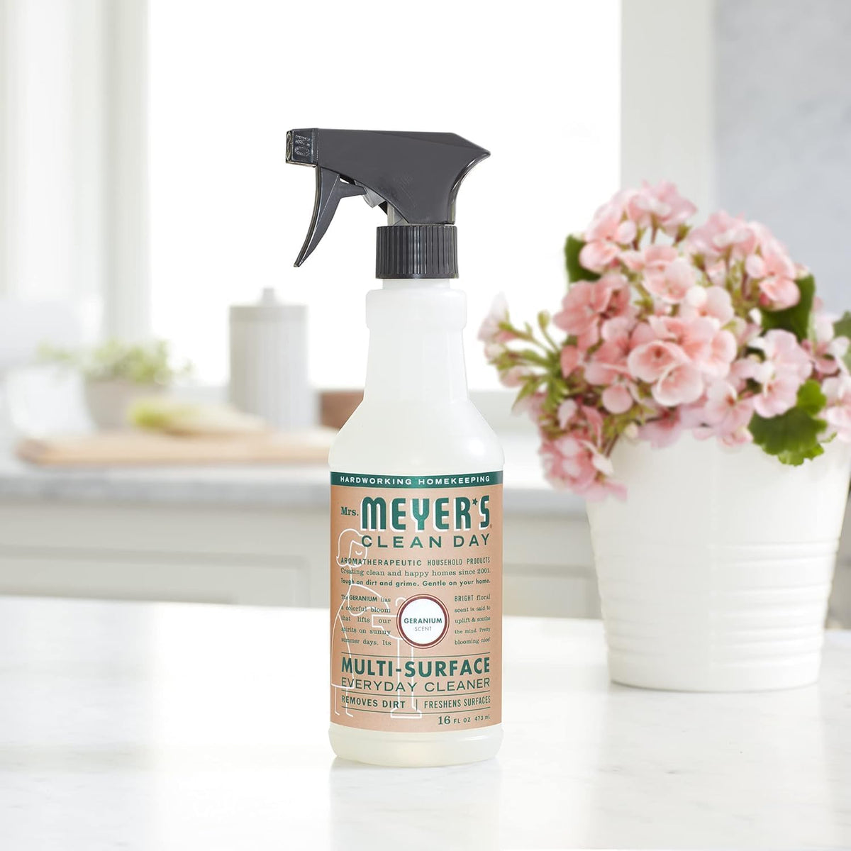 Mrs. MEYER'S Multi-Surface Cleaner Geranium, 16 OZ. (Pack of 3)