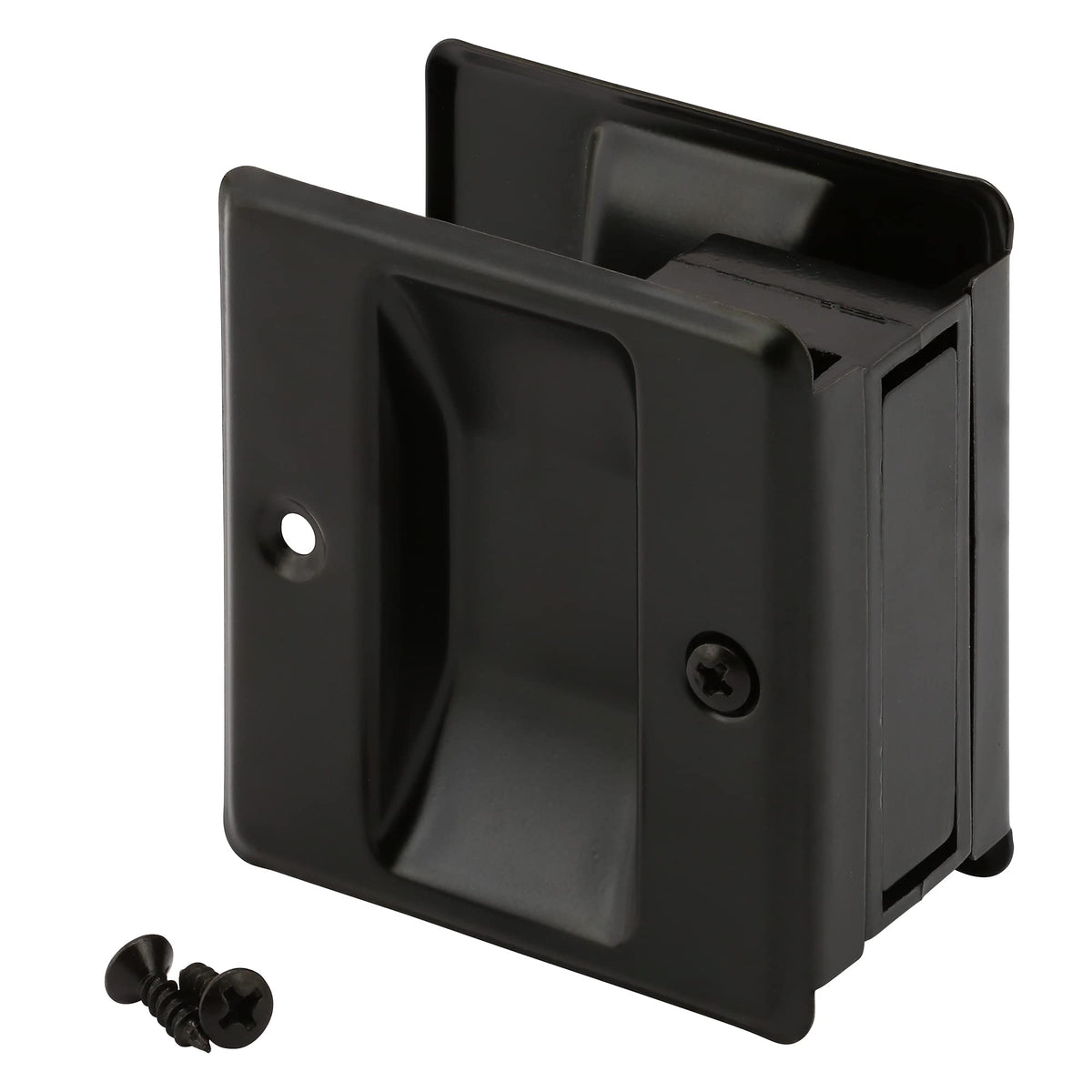 Prime-Line N 7577 Pocket Door Passage Pull, Matte Black Finish (Single Pack)
