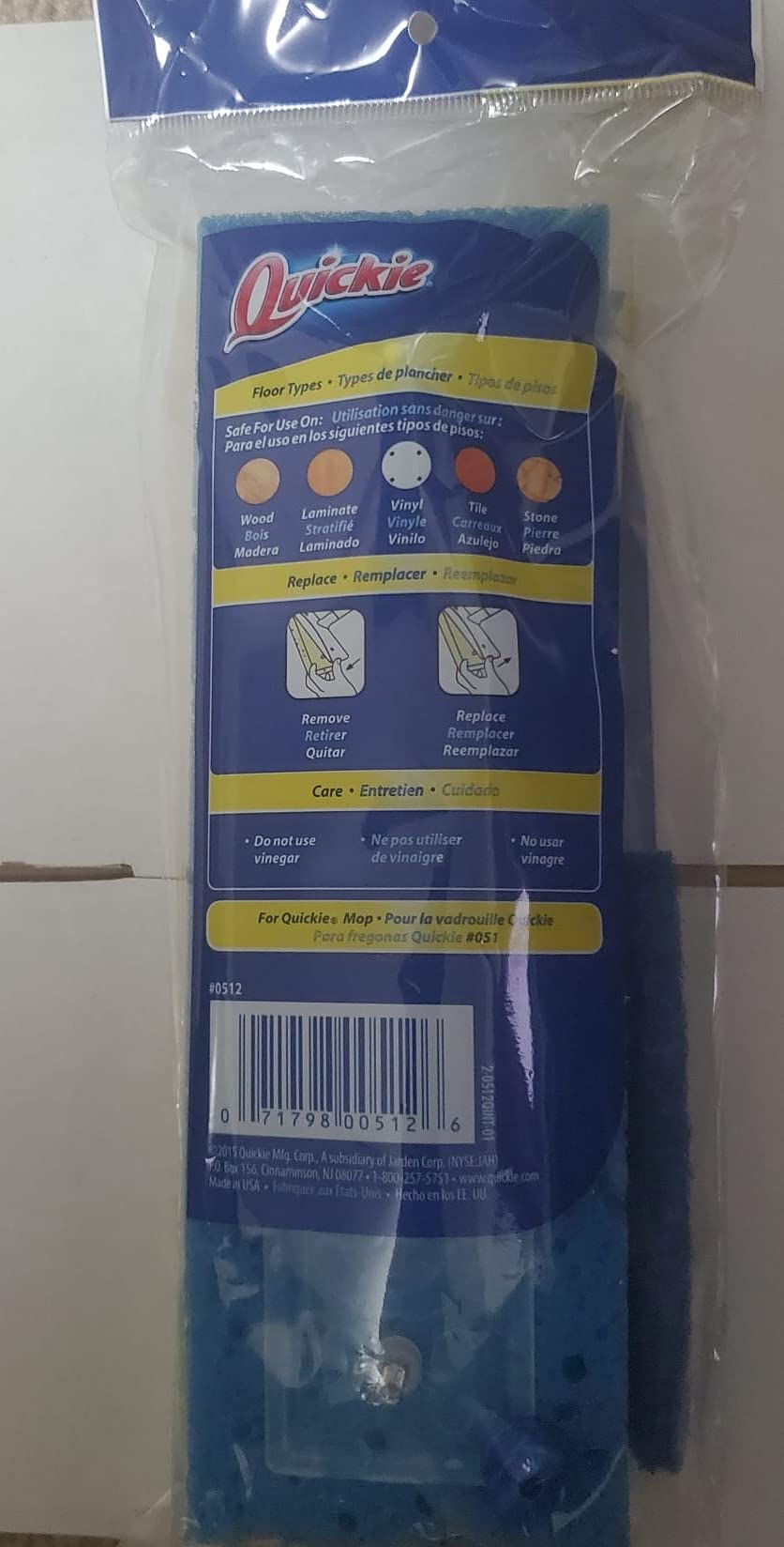 Quickie Sponge Refill, Super Squeeze Mop Refill, Scrubber Strip Included, Clean Bathroom and Kitchen